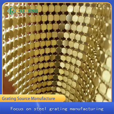 Cavo decorativo Mesh Metal Aluminum Chain Curtain dell'argento dell'oro