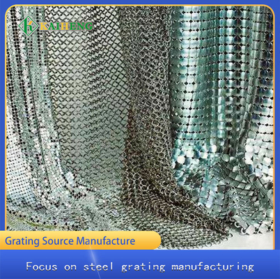 Cavo decorativo Mesh Metal Aluminum Chain Curtain dell'argento dell'oro